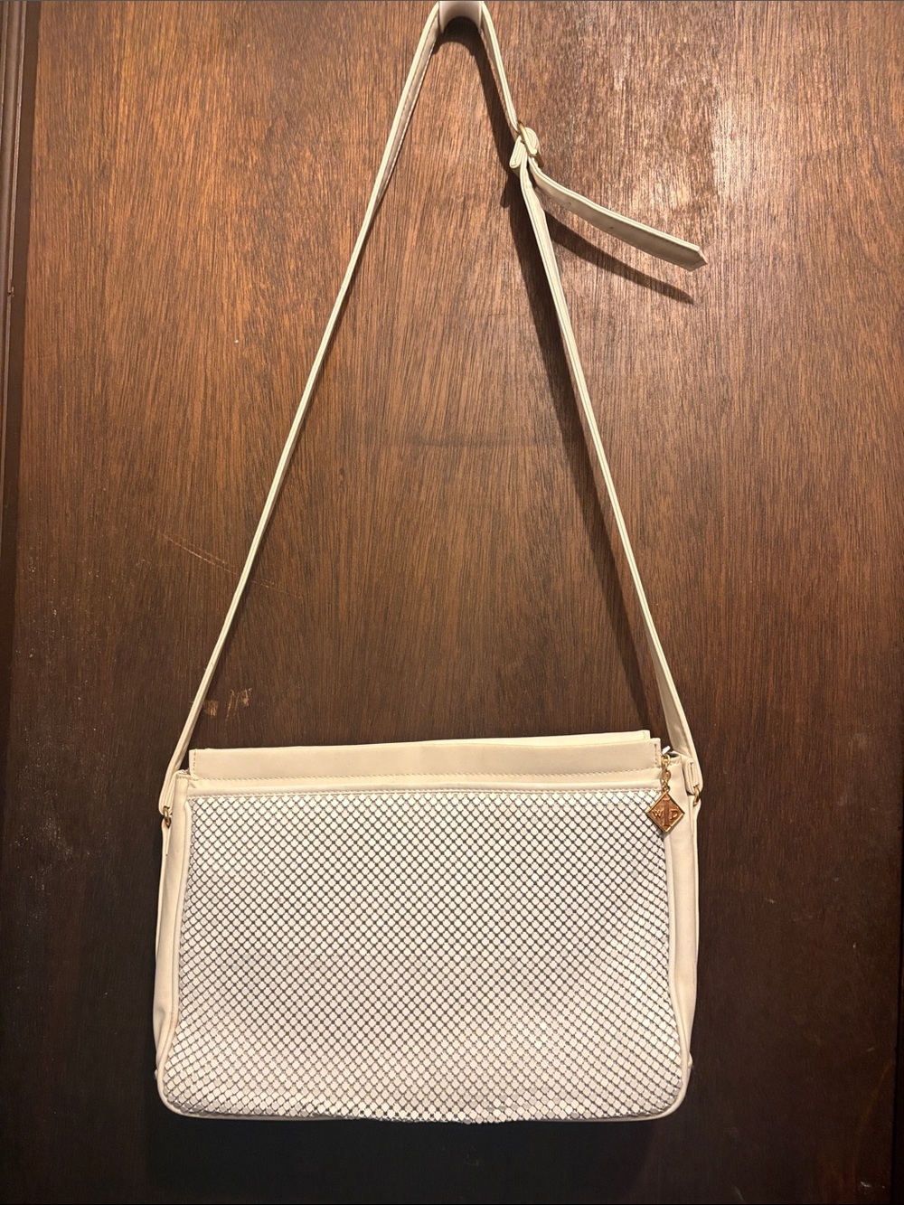 Whiting and Davis White Mesh Chainmail bag